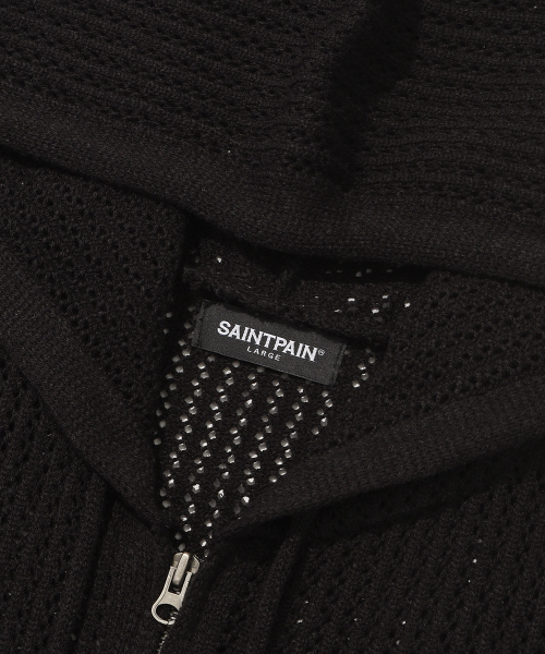 SP Phantom сетчатый вязаный зип Black
