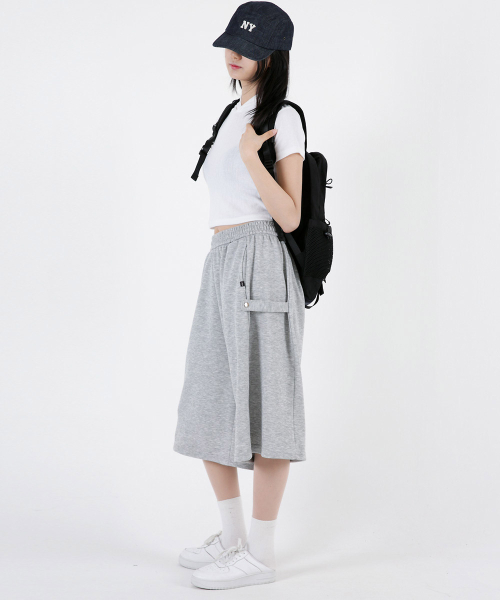 Womens Side Button Bermuda брюки 3 COLORS
