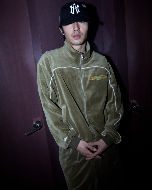VELOUR TRACK JACKET(OLIVE)