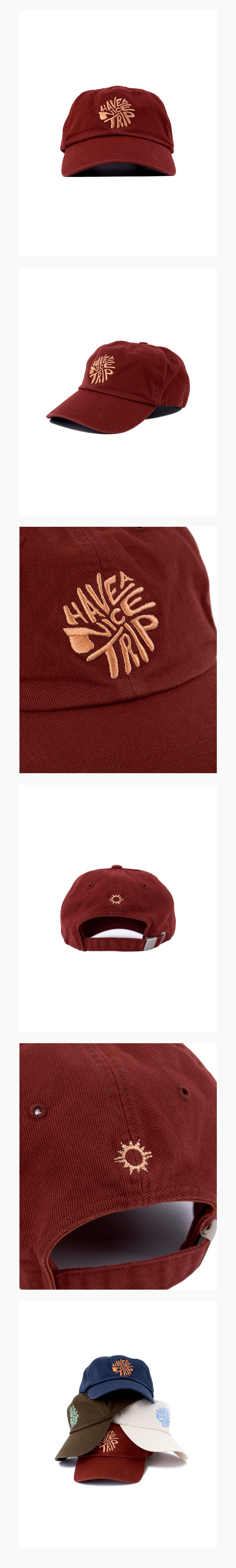 MUSINSA | HELLO SUNRISE HNT Swirl Logo Ball Cap_Red