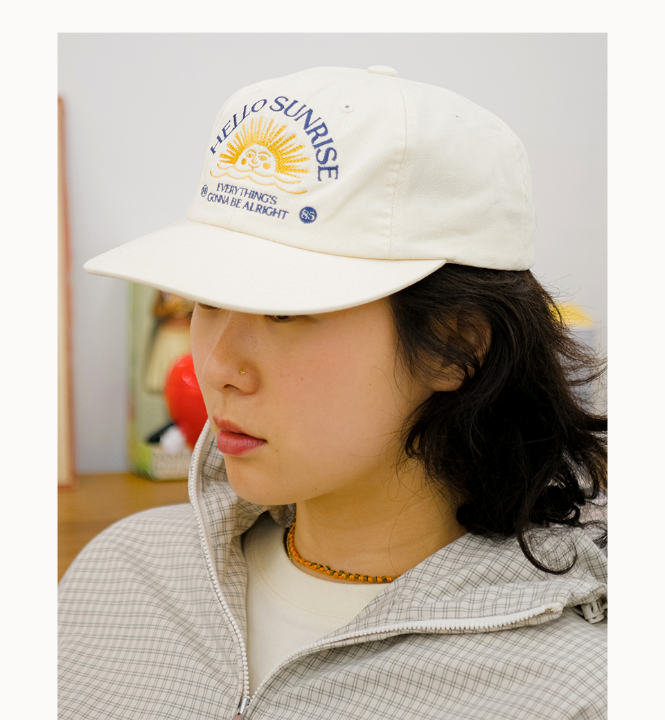 MUSINSA | HELLO SUNRISE Washed Two Tone Arch Logo 6panel