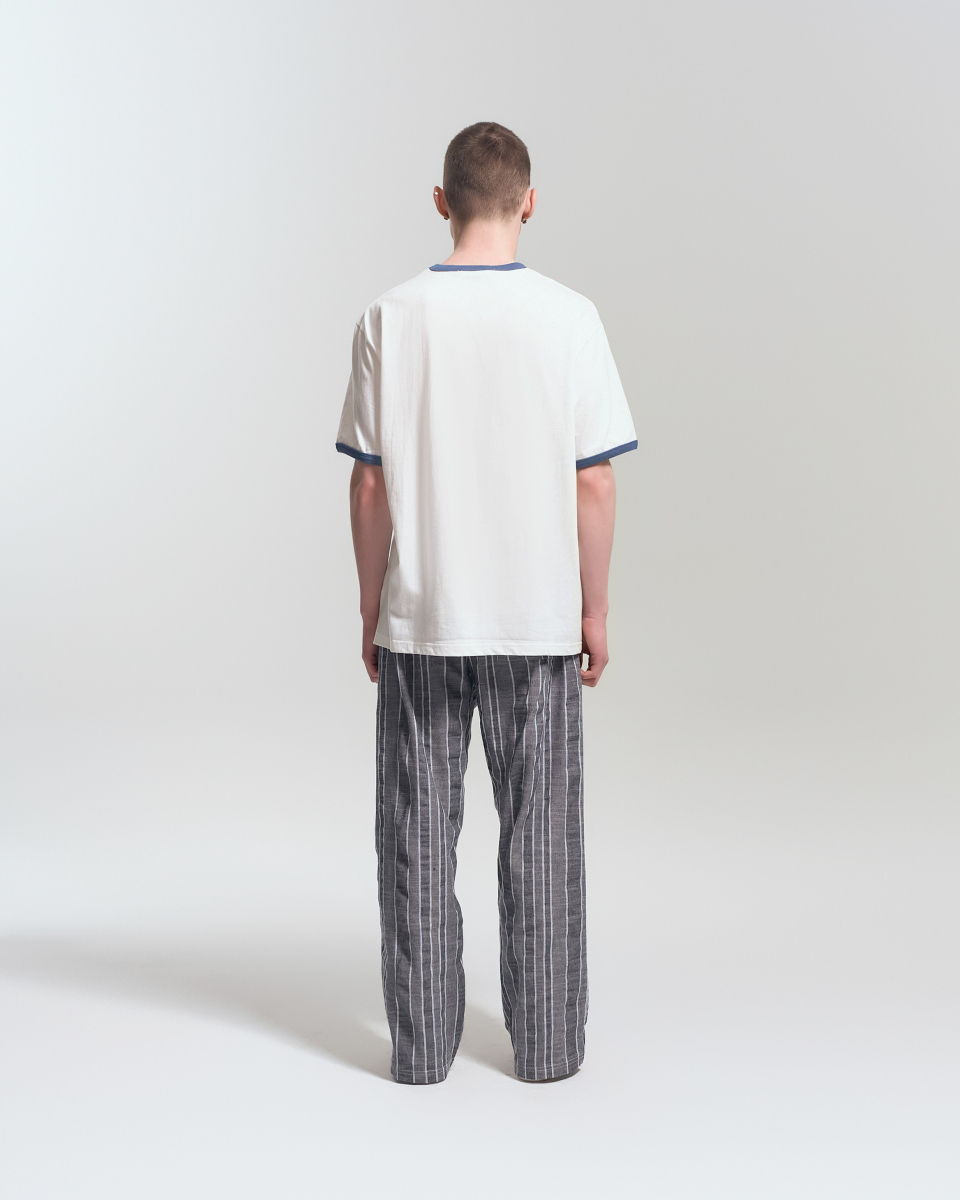 【POSE NUMBER EIGHT】P.T RINGER TEE (WHITE/SMOKE BLUE) MUSINSA | Pose Number Eight P.T RINGER TEE (WHITE/SMOKE BLUE)
