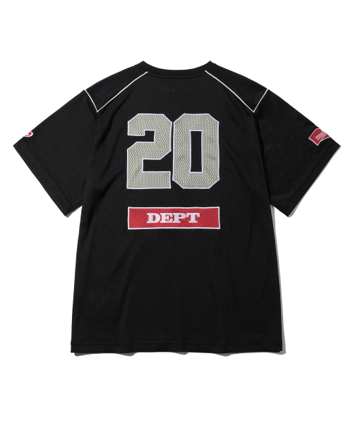 Motorcycle Piping Mesh Short Sleeve Black