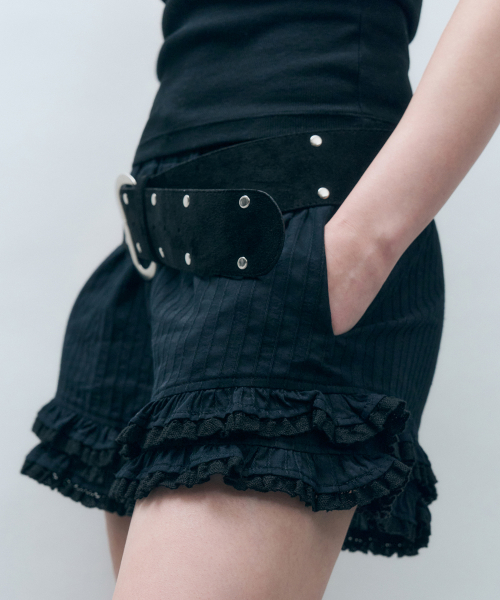 кружевной с рюшами повязка шорты черный MDPT070BLACK