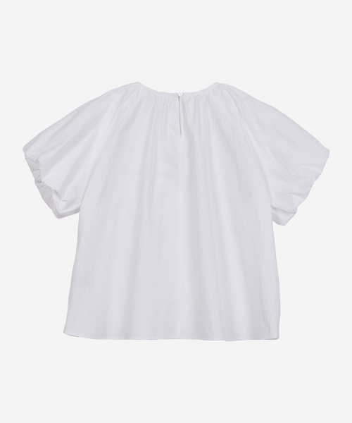 SHORTS SHIRRING BLOUSE WHITE