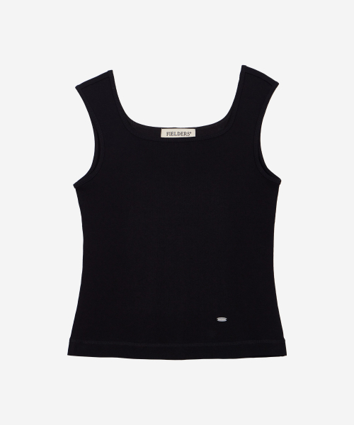 SQUARE NECK SLEEVELESS BLACK