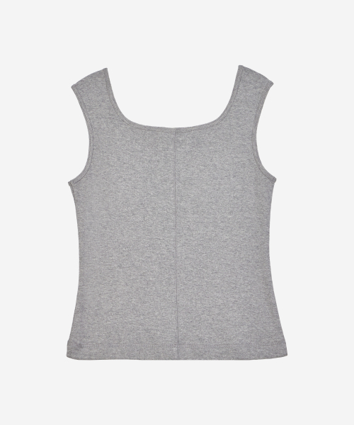 SQUARE NECK SLEEVELESS GREY