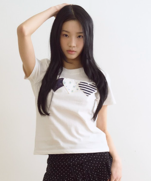 Heart Patch Cotton T-shirt White