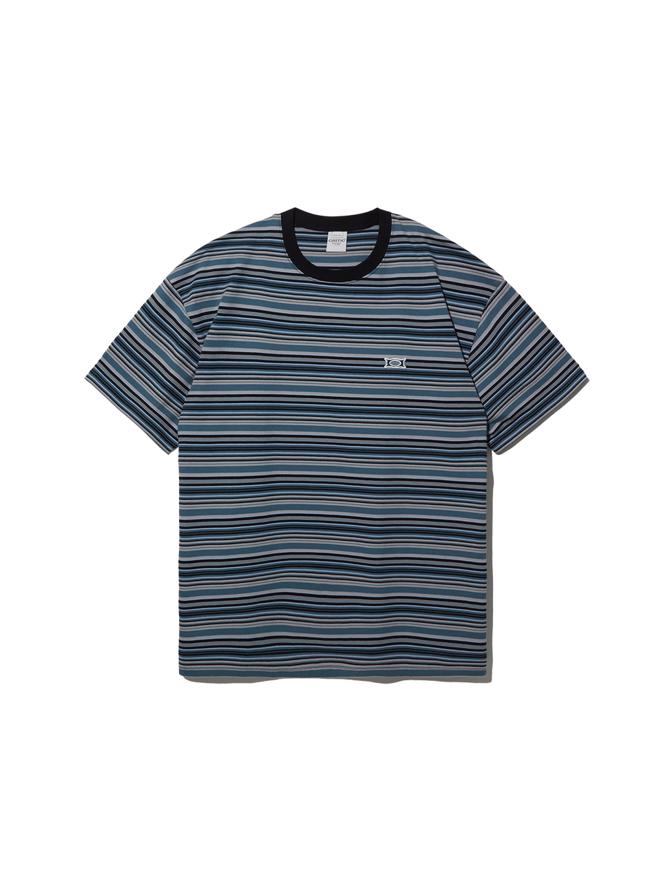 ◆25SS CRITIC 万魔殿 Wormhole Logo T-Shirt/2色◆ MUSINSA | CRITIC WORMHOLE LOGO STRIPE T-SHIRTS BLUE