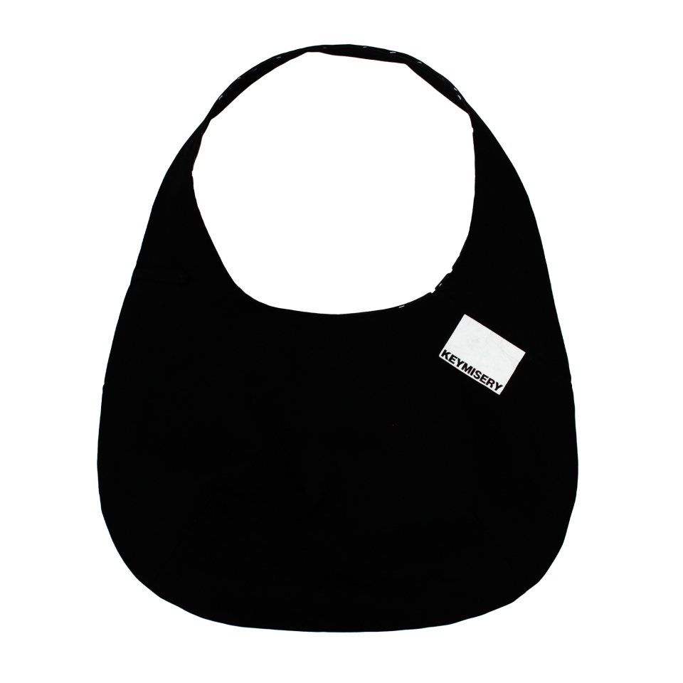 MUSINSA | KEYMISERY Reversible Dot Tote Bag (Black)
