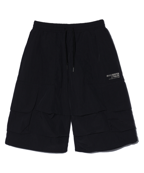 нейлон карго бермуды шорты BLACK (MP2PU380-076)