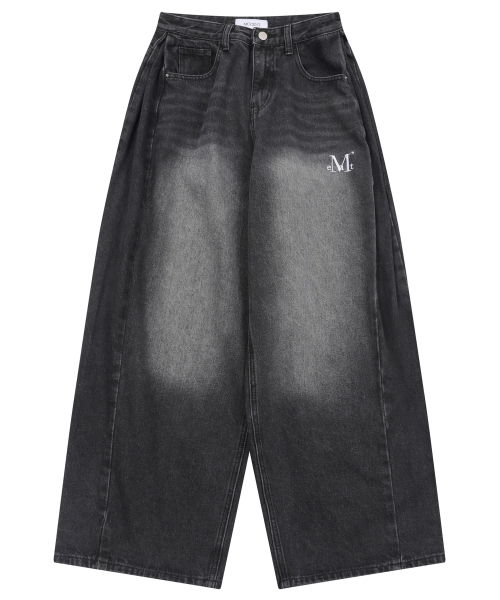 PENTA SIDE PINTUCK DENIM PANTS UNISEX (2Color)