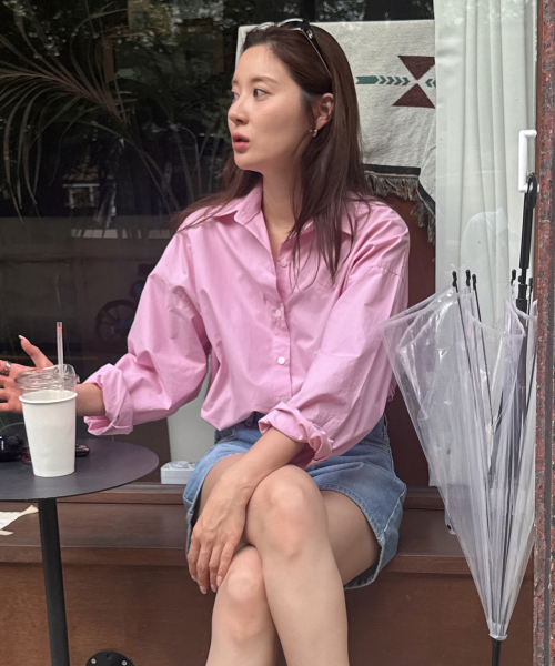 Classic Cotton Shirt розовый