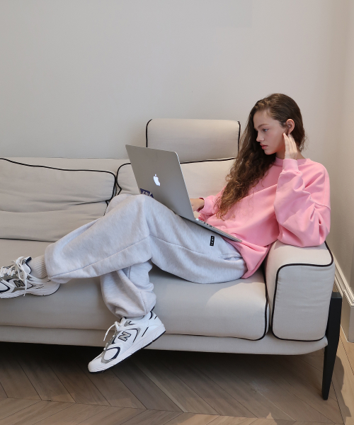 Small Logo Pigment Sweatshirt розовый