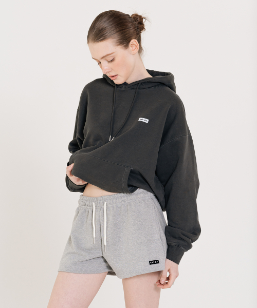 Small Logo Pigment Hoodie черный