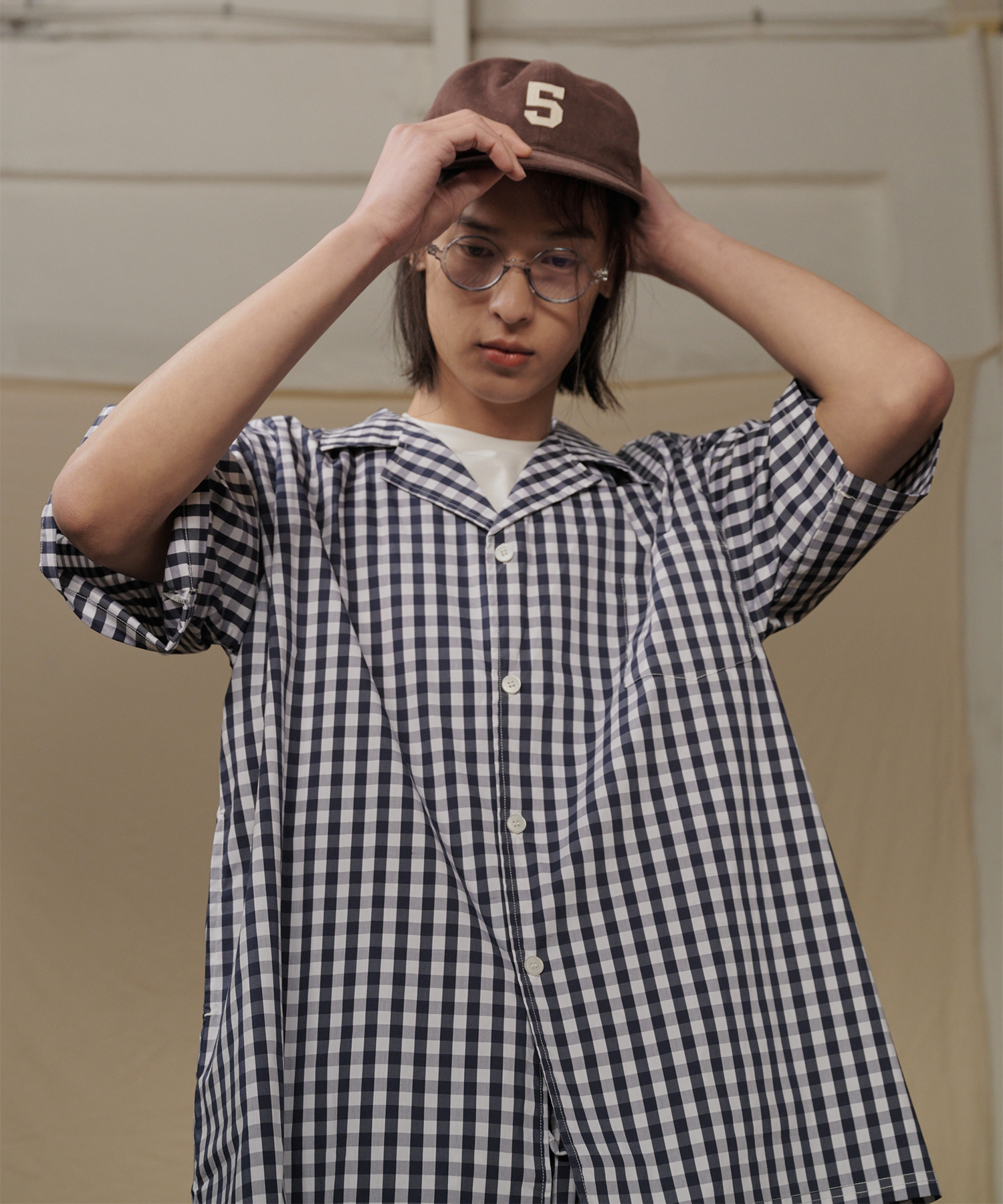 (uni)Residence Gingham Check Pajamas Dark Navy
