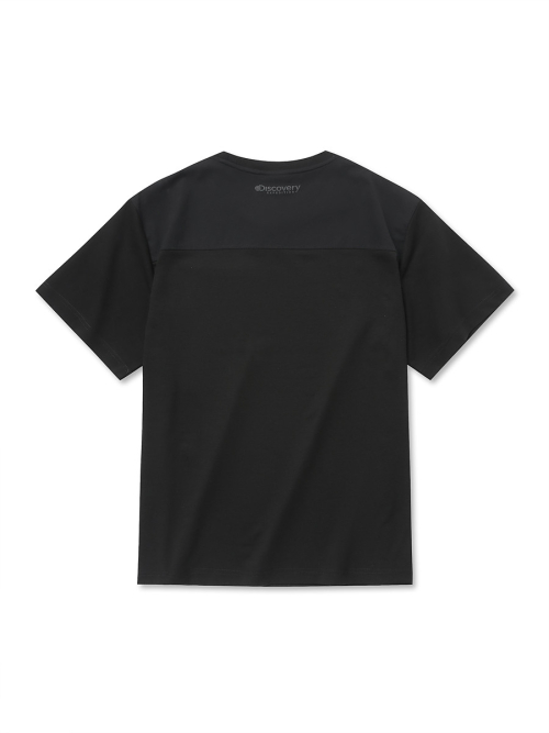 свежий событие гор ядро тканый гибрид сетка карман половина рубашка (BLACK)