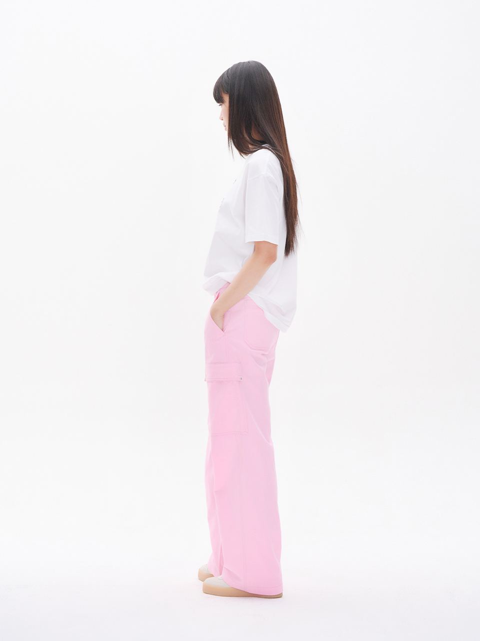 MUSINSA | YOUHEE COTTON CARGO PANTS PINK