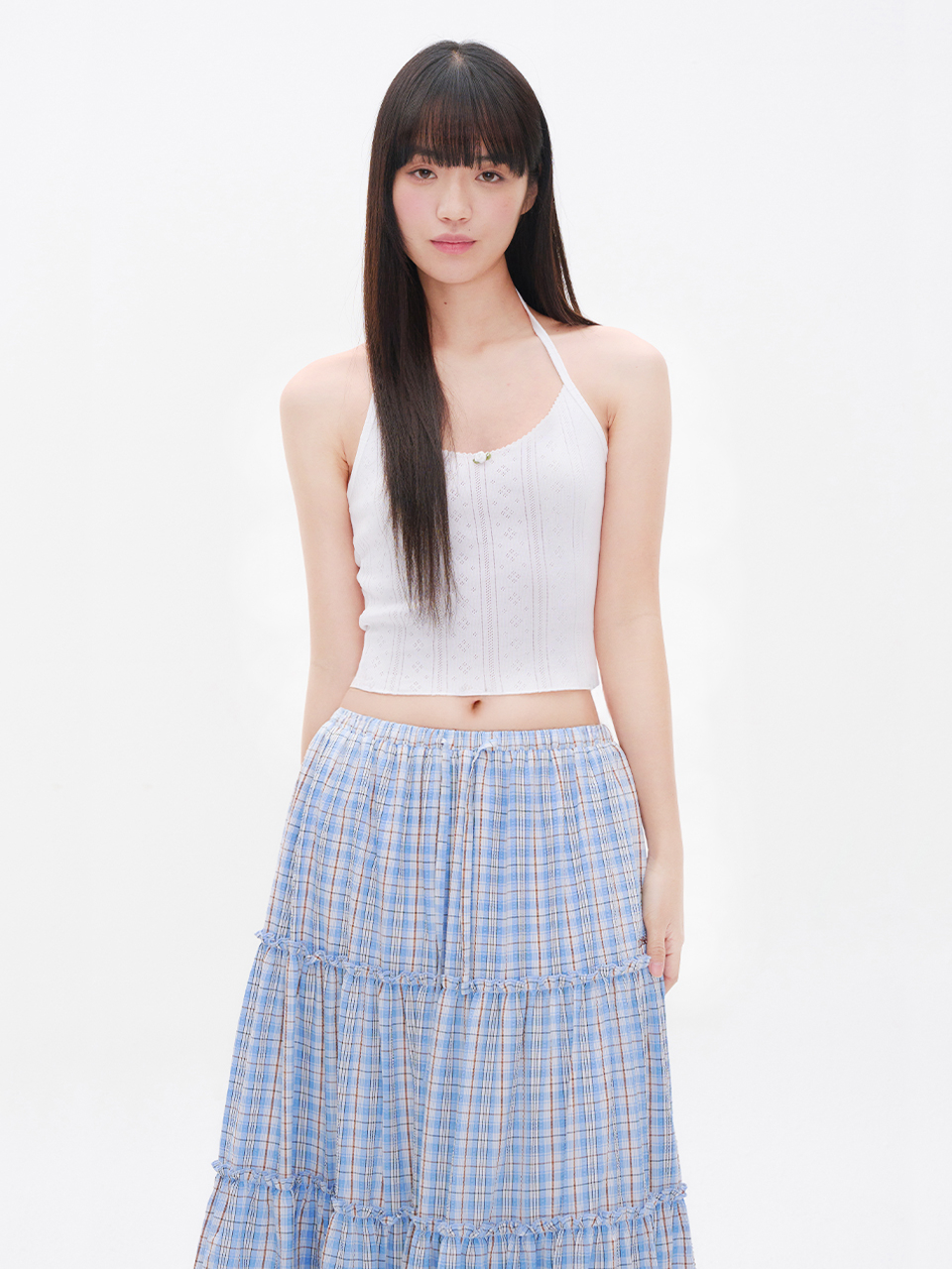 スカート [YOUHEE] FRILL DETAILED MAXI SKIRT BLUE MUSINSA | YOUHEE FRILL DETAILED MAXI SKIRT BLUE