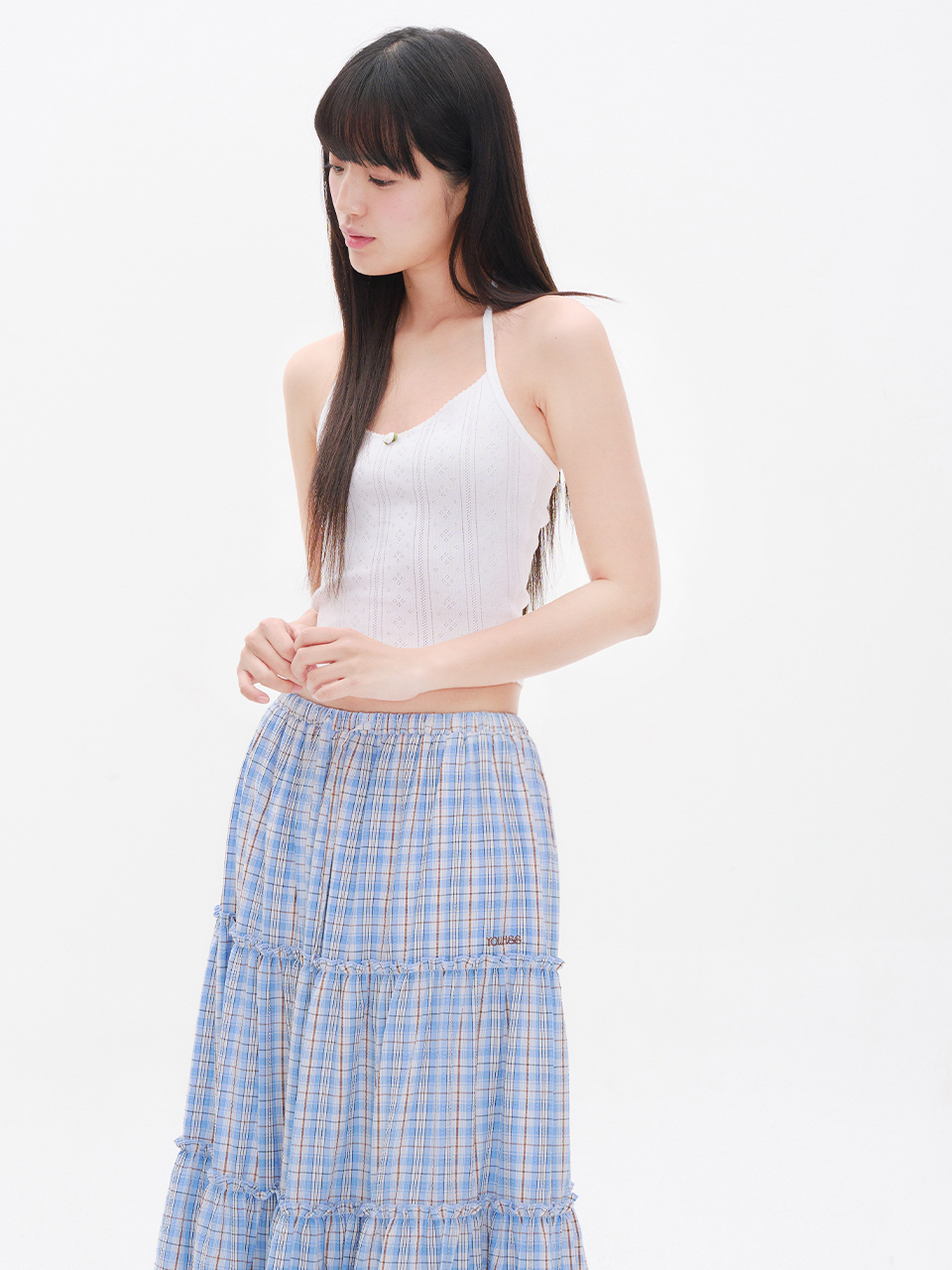 ● YOUHEE ● FRILL DETAILED MAXI SKIRT MUSINSA | YOUHEE FRILL DETAILED MAXI SKIRT WHITE