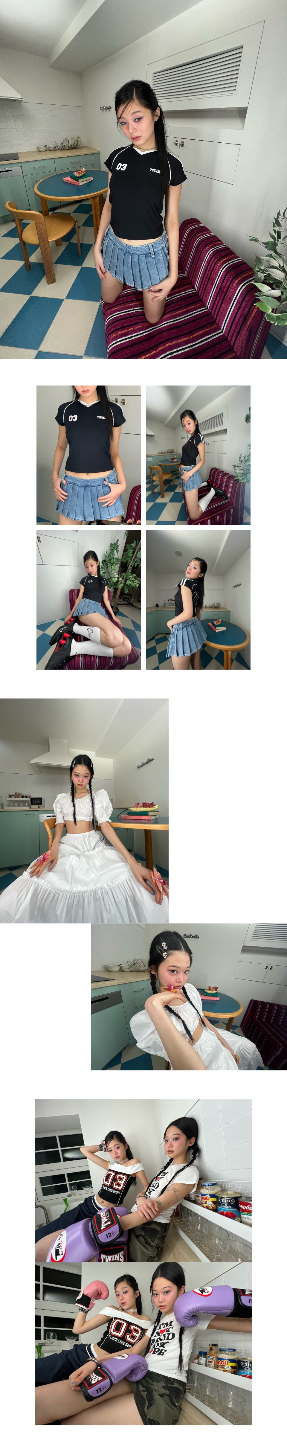 Tシャツ・カットソー YOUHEE OFF-SHOULDER GRAPHIC JERSEY TOP 5BJH1568 20250418160049432222472036801f
