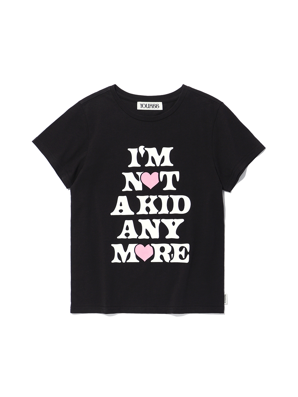 ★YOUHEE★NOT A KID GRAPHIC T-SHIRT MUSINSA | YOUHEE NOT A KID GRAPHIC T-SHIRT BLACK