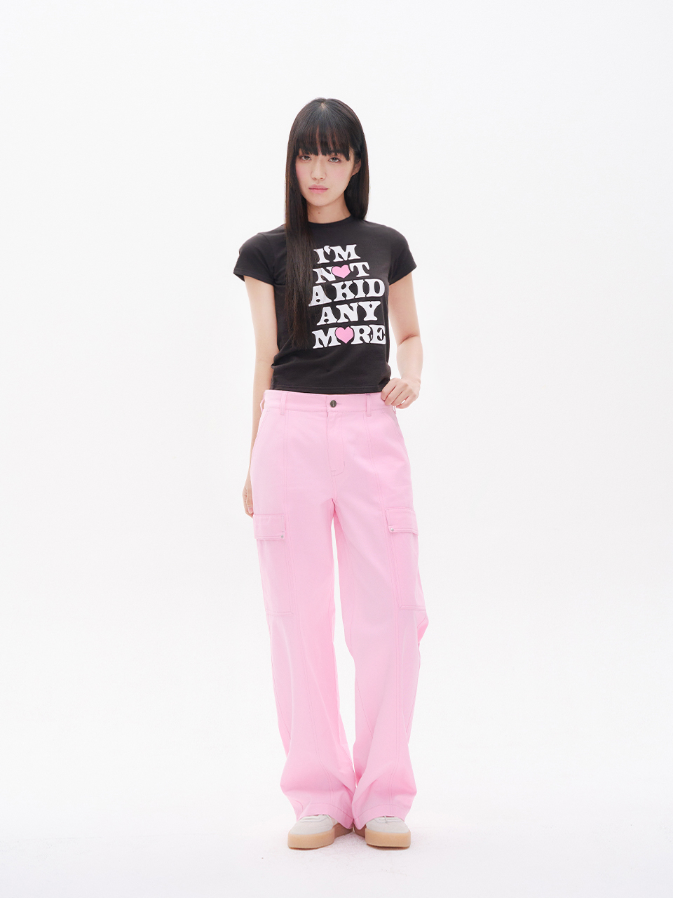 MUSINSA | YOUHEE NOT A KID GRAPHIC T-SHIRT BLACK