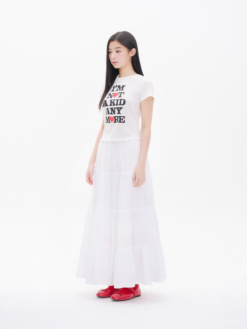 MUSINSA | YOUHEE NOT A KID GRAPHIC T-SHIRT WHITE