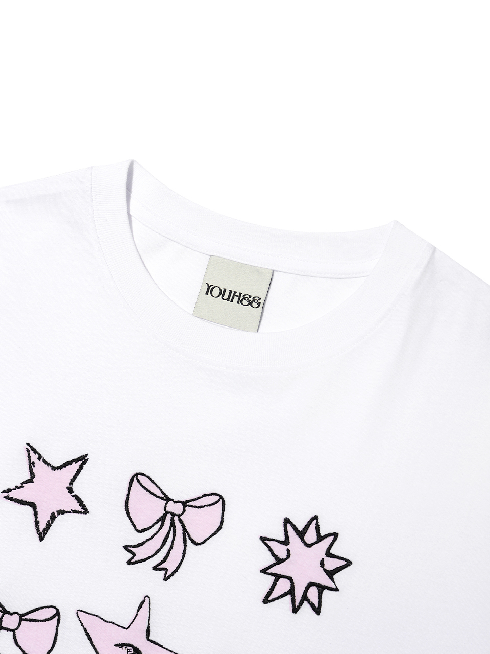 MUSINSA | YOUHEE YOUHEE STAR GRAPHIC T-SHIRTS WHITE