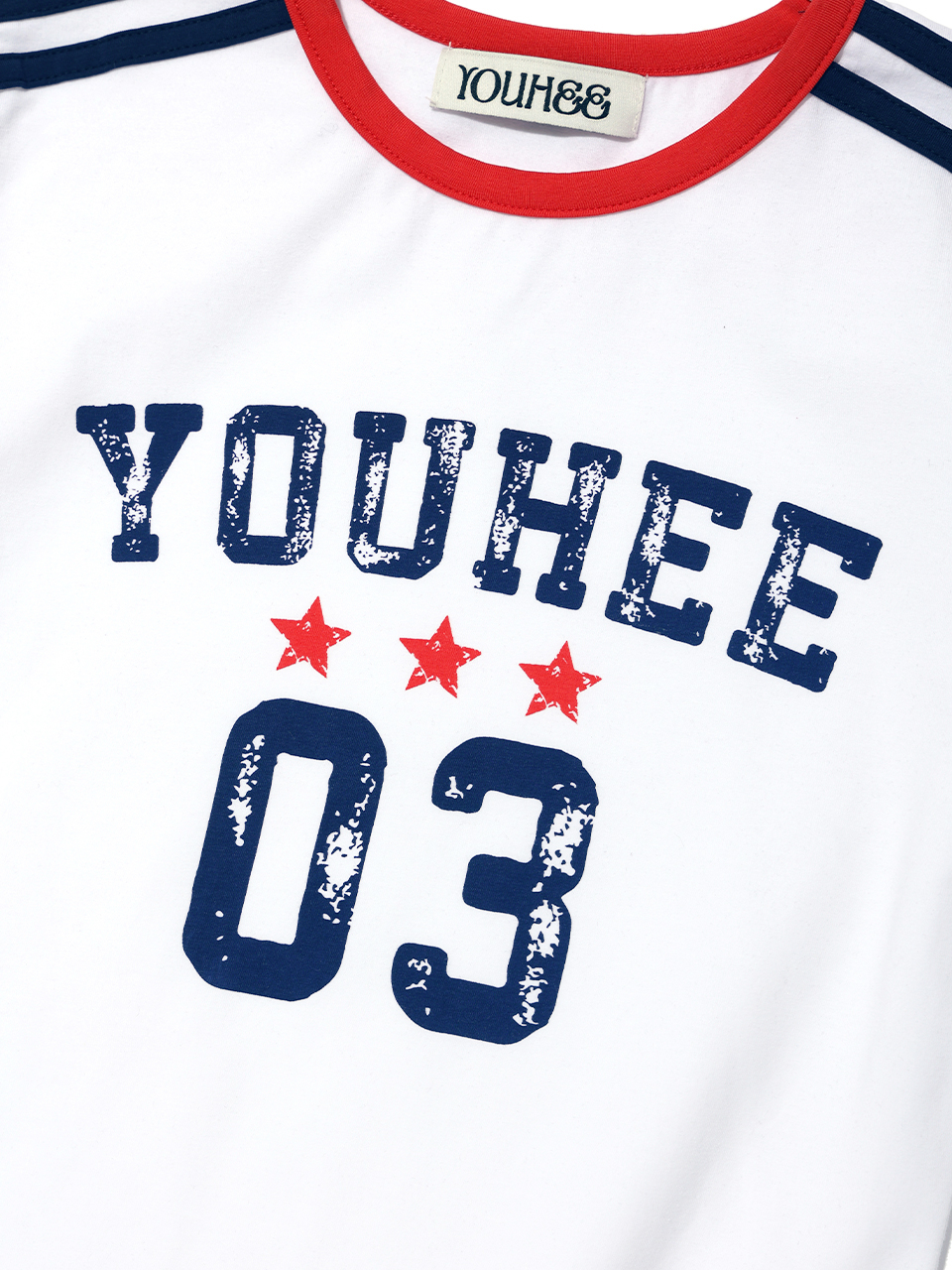 ◆YOUHEE◆ RINGER GRAPHIC TSHIRT IVORY MUSINSA公式 | YOUHEE RINGER GRAPHIC T-SHIRT IVORY