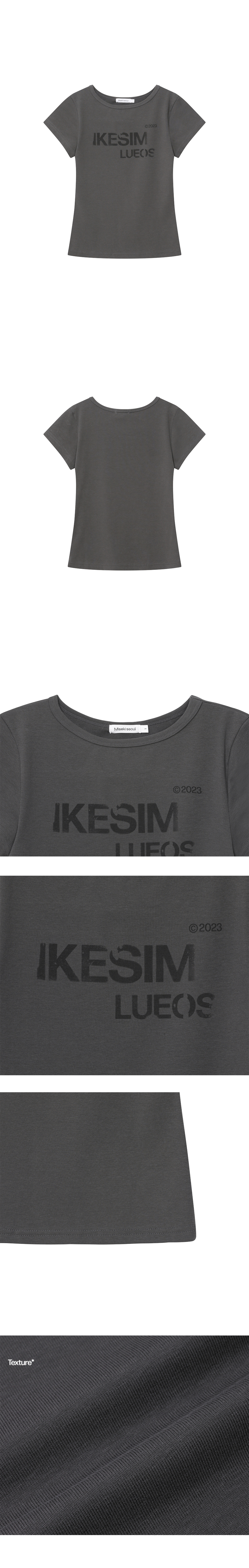◆MISEKI SEOUL◆ Ikesim short sleeves CHARCOAL MSK252TS10CH MUSINSA公式 | MISEKI SEOUL Ikesim short sleeves CHARCOAL