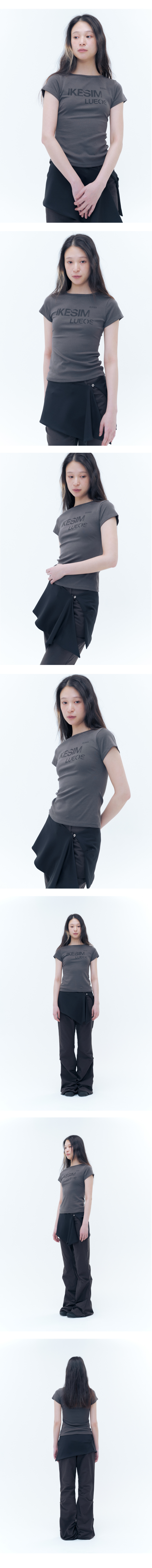 ◆MISEKI SEOUL◆ Ikesim short sleeves CHARCOAL MSK252TS10CH SHOP - TOP - 미세키서울