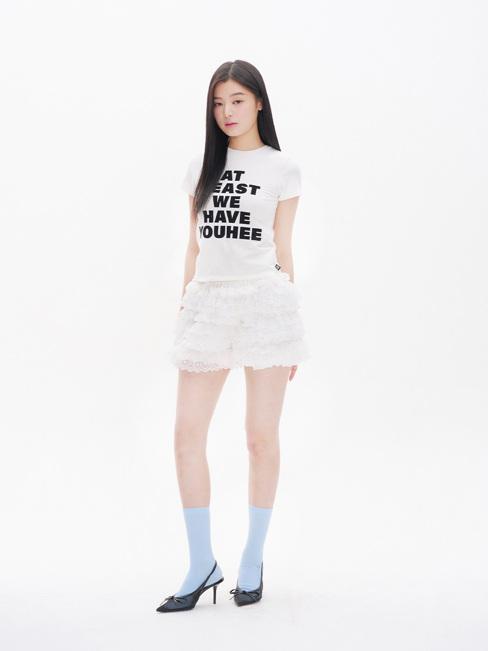 MUSINSA公式 | YOUHEE LETTERING T-SHIRT WHITE