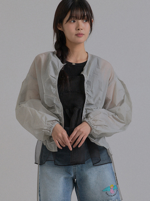 Cotton Candy Wind Sheer Jacket_Gray