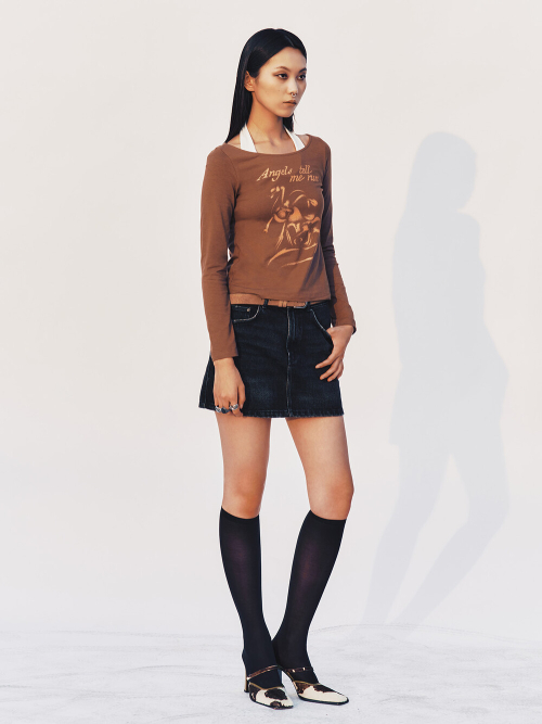 Angel Long sleeve tee Brown