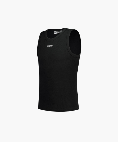 Essential Ribbed Body Fit Tank Black