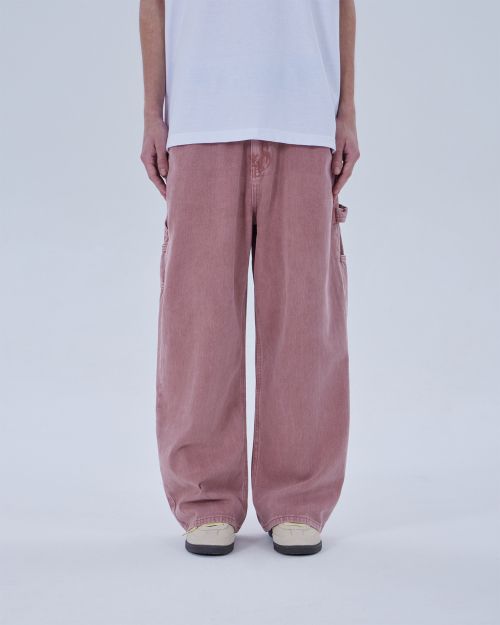 KEY RING WASHING DENIM PANTS(PINK)