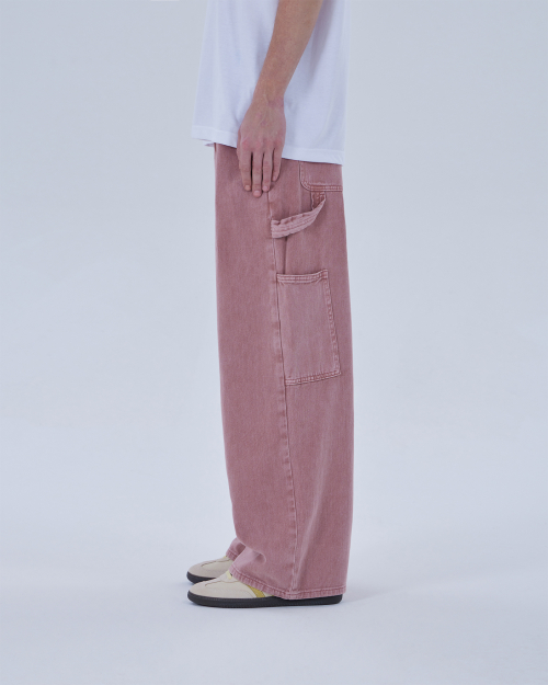 KEY RING WASHING DENIM PANTS(PINK)