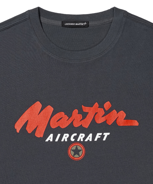 LM AIRCRAFT GRAPHIC TEE (CHARCOAL)