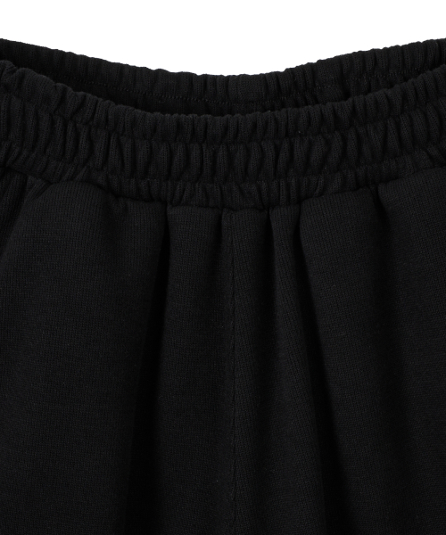 DD symbol sweat bermuda pants (BLACK)