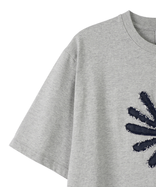 DD symbol applique tee (GREY)