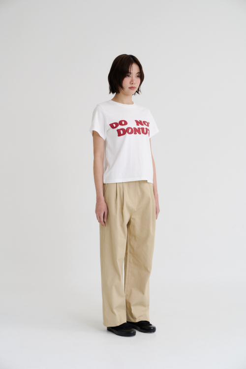 хлопок Barrel Leg брюки (Beige)