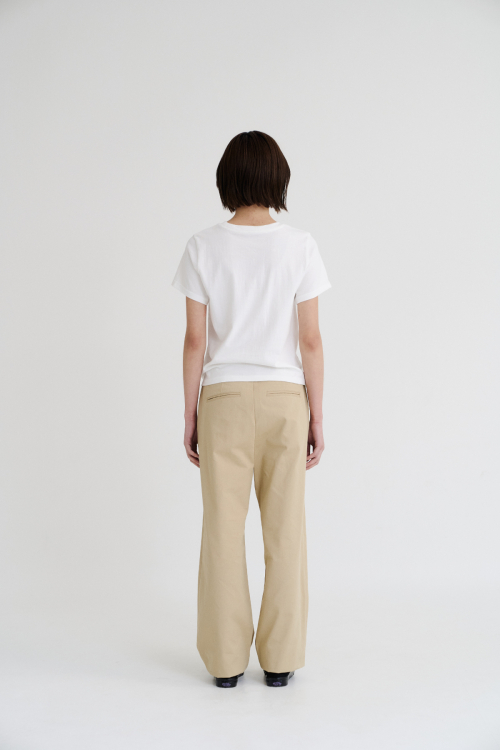 хлопок Barrel Leg брюки (Beige)