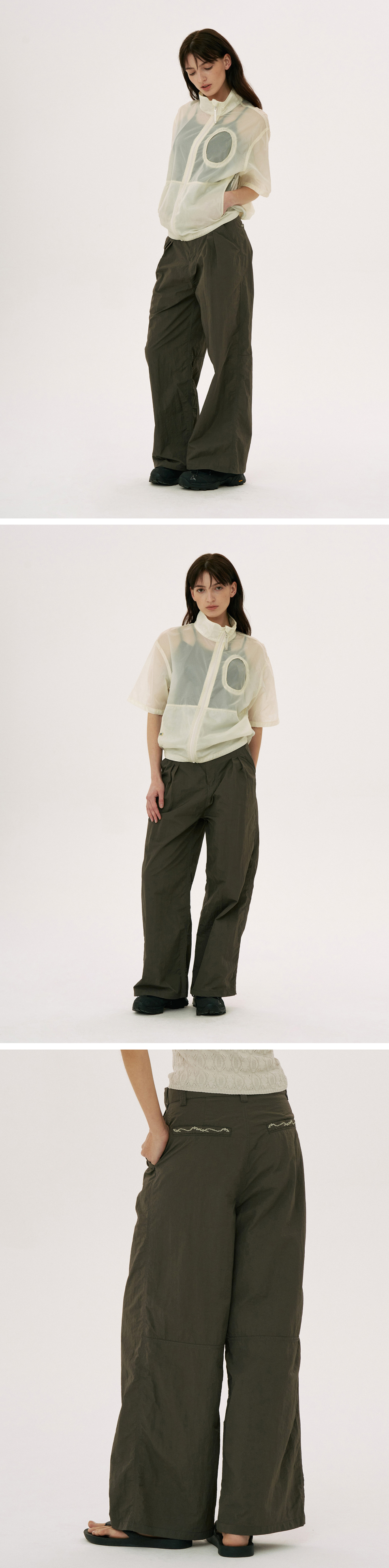 MUSINSA公式 | WELLBEING EXPRESS Nylon Easy Pants Brown MUSINSA公式 | WELLBEING EXPRESS Nylon Easy Pants Brown