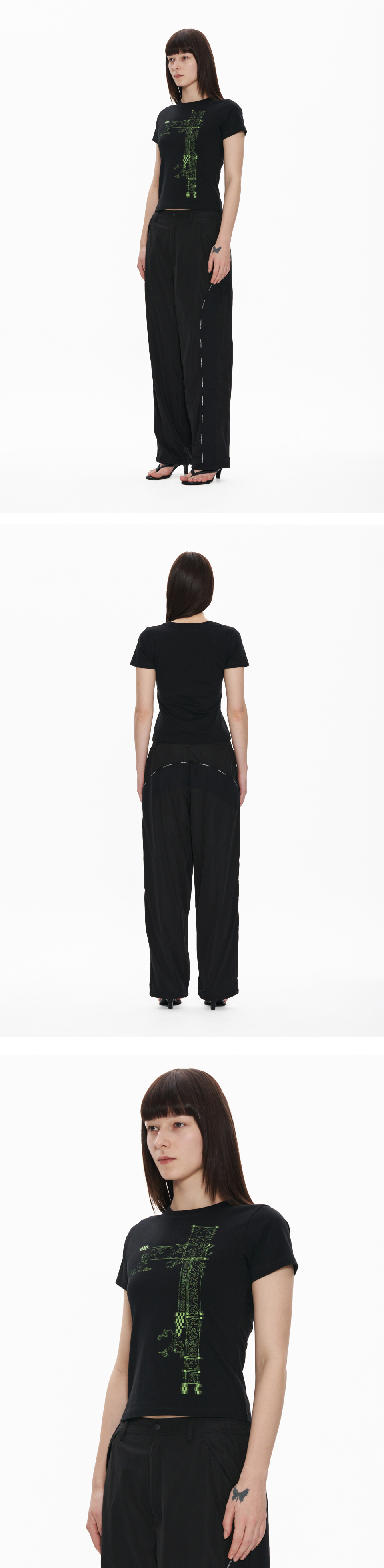 MUSINSA公式 | WELLBEING EXPRESS Hybrid Tattoo Tee Black