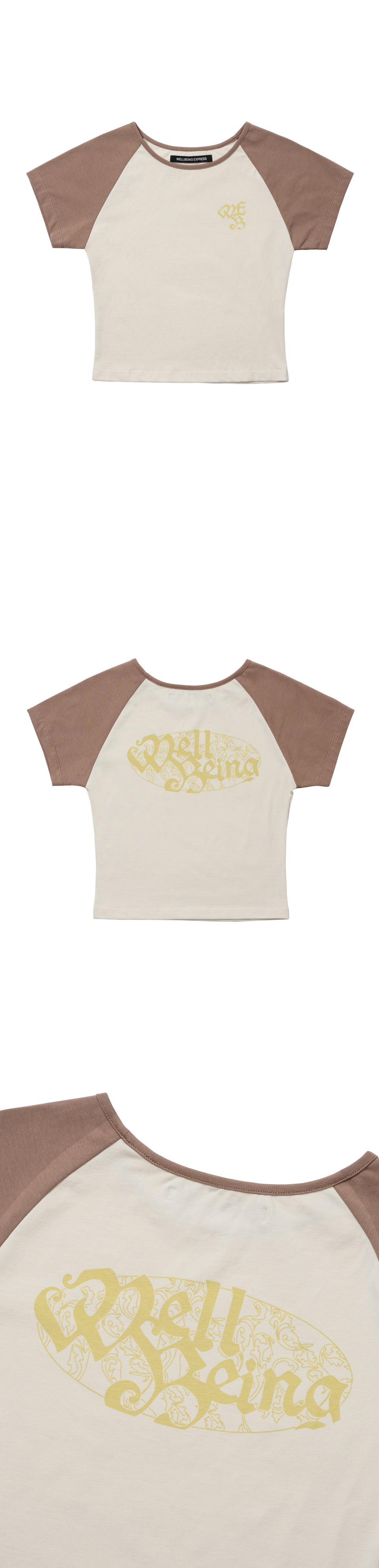 【WELLBEING EXPRESS】 WBE Ringer Half Sleeve / 追跡付 웰빙익스프레스(WELLBEING EXPRESS) WBE Ringer Half Sleeve