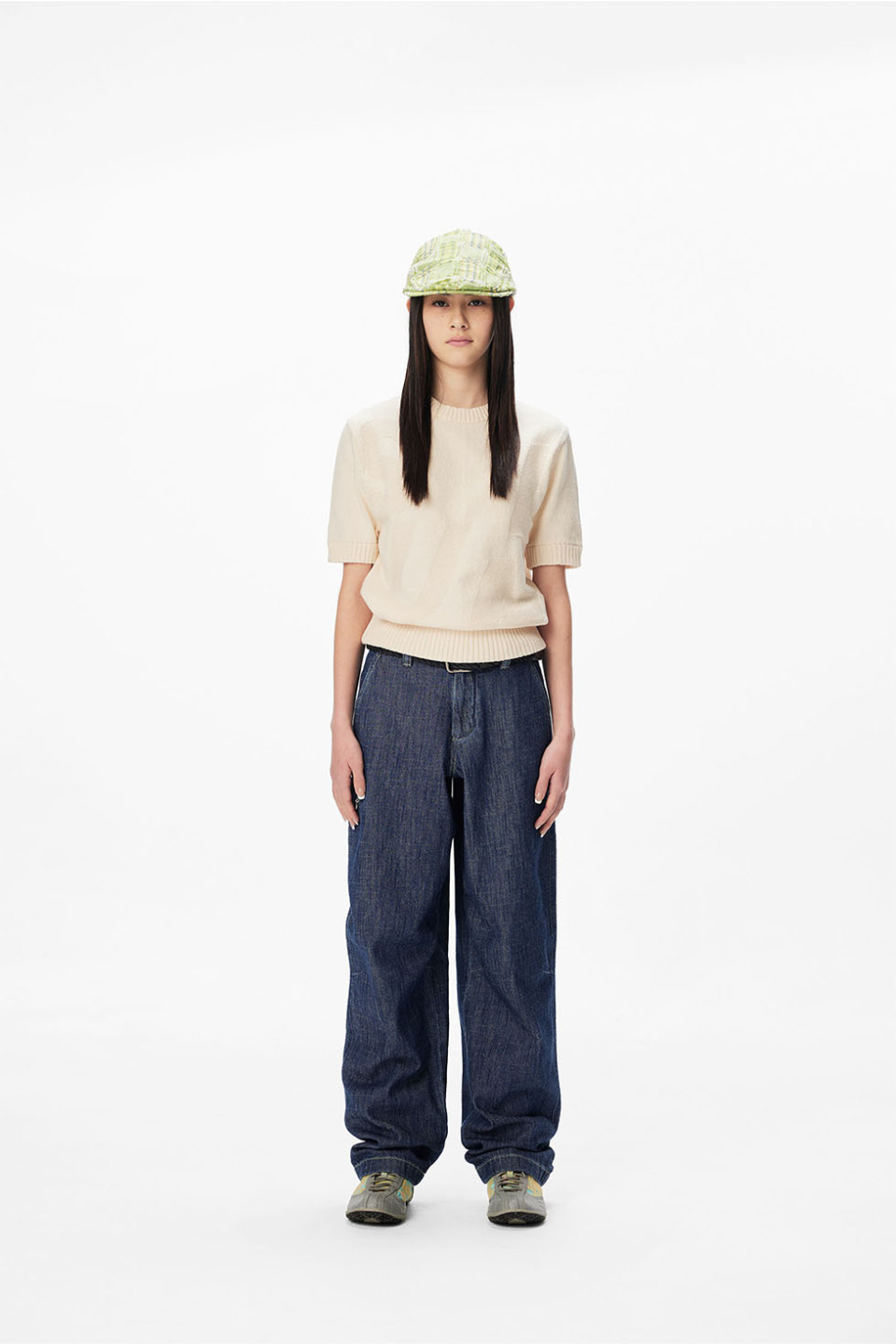 【SUNLOVE】 Plaid Flat Cap /追跡付 53878p.jpg