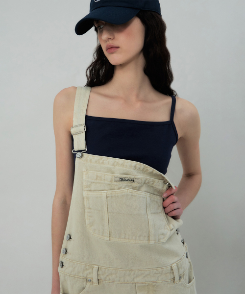 BLAKE DENIM OVERALL (BEIGE)