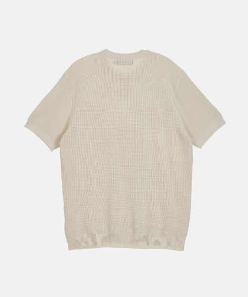 Вафельная футболка хенли_Beige
