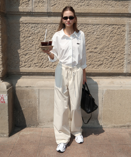 Брюки Strap Pintuck Sensual Pants Ivory